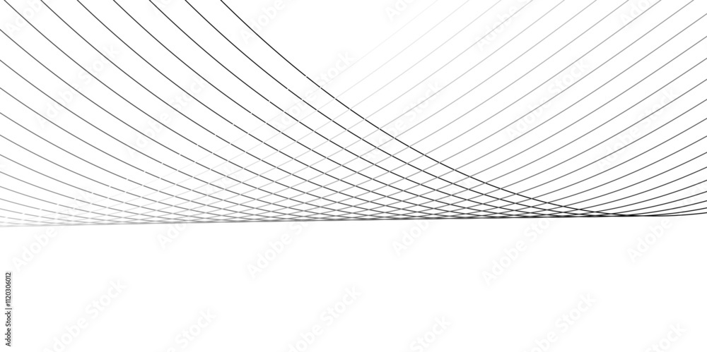 Abstract color smooth stripe dynamic wave line on a white stylized line art background. Design element technology suit for banner, poster, cover, brochure, flyer, website. vector illustration Abstract color smooth stripe dynamic wave line on a white stylized line art background. Design element technology suit for banner, poster, cover, brochure, flyer, website. vector illustration