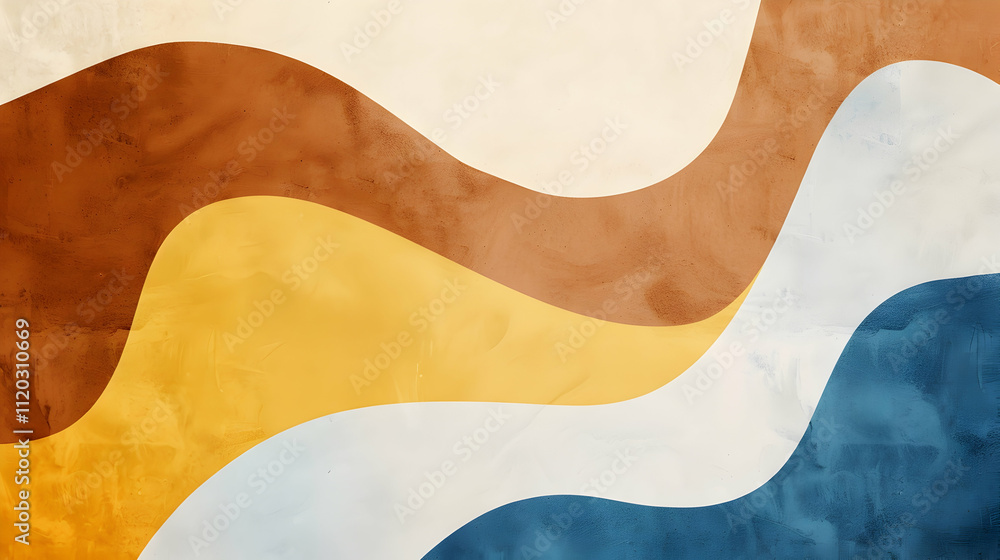 simple modern, blue, yellow, brown, and beige abstract background with copy space simple modern, blue, yellow, brown, and beige abstract background with copy space