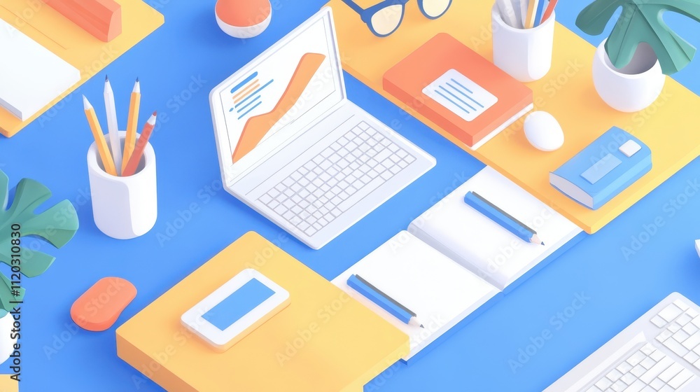 Bright and Creative Workspace Setup for Productivity