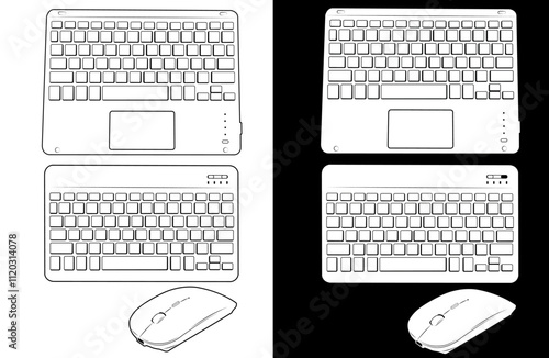 Keyboards vectors | Keyboard design | Little keyboard design | Keyboard with Touchpad | Keyboard and mouse