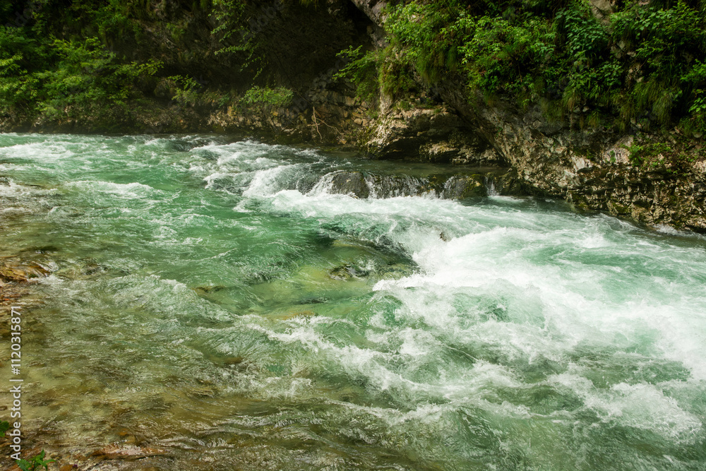 Fototapeta premium Beautiful Vintgar canyon in Slovenia