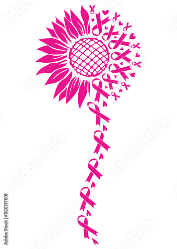 pink ribbon breast cancer awareness month
