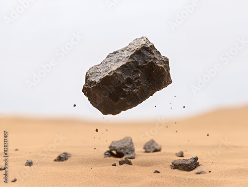 A close-up of a meteorite discovered on Mars by a space rover photo