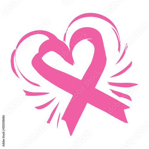 pink ribbon breast cancer awareness month
