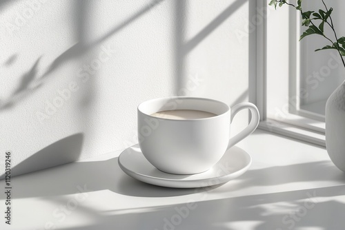 Morning coffee ritual cozy home setting still life photography natural light minimalist aesthetic calm atmosphere