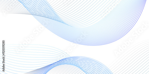 Abstract color smooth stripe dynamic wave line on a white stylized line art background. Design element technology suit for banner, poster, cover, brochure, flyer, website. vector illustration