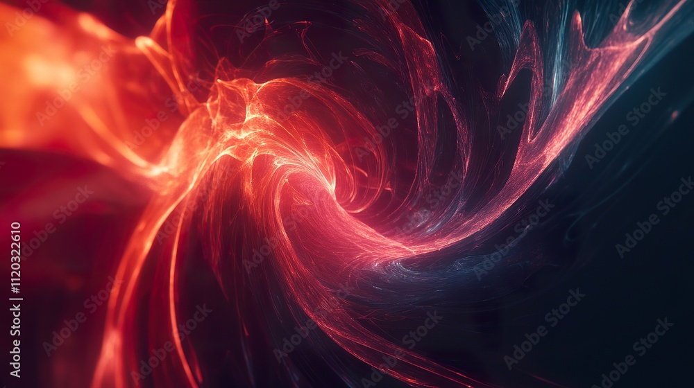 Abstract swirling red and blue energy vortex. Abstract swirling red and blue energy vortex.