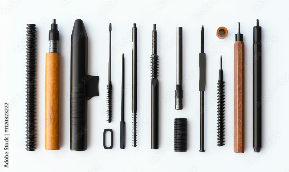 Assorted writing tools, and small parts. Assorted writing tools, and small parts.