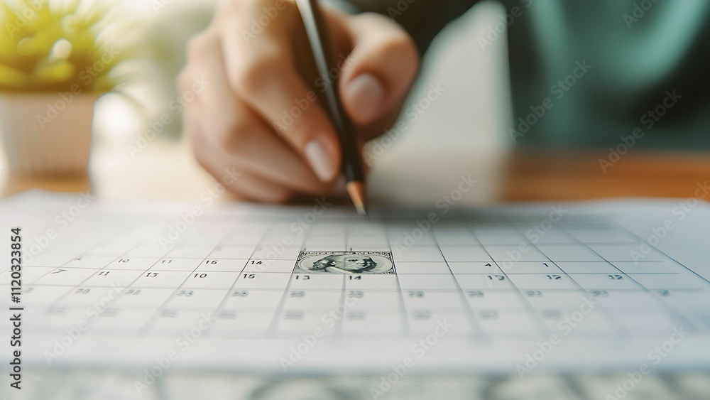 Focused on Sudoku: Close-up shot of a hand meticulously filling in a Sudoku puzzle, showcasing concentration and strategic thinking. Focused on Sudoku: Close-up shot of a hand meticulously filling in a Sudoku puzzle, showcasing concentration and strategic thinking.