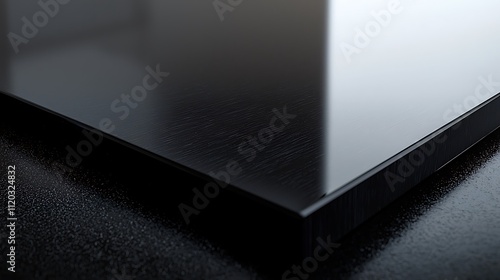 A black surface with a shiny finish photo