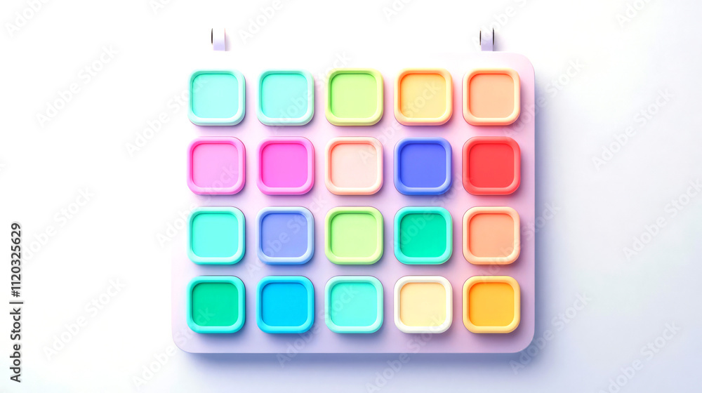 Colorful arrangement of pastel squares. Colorful arrangement of pastel squares.