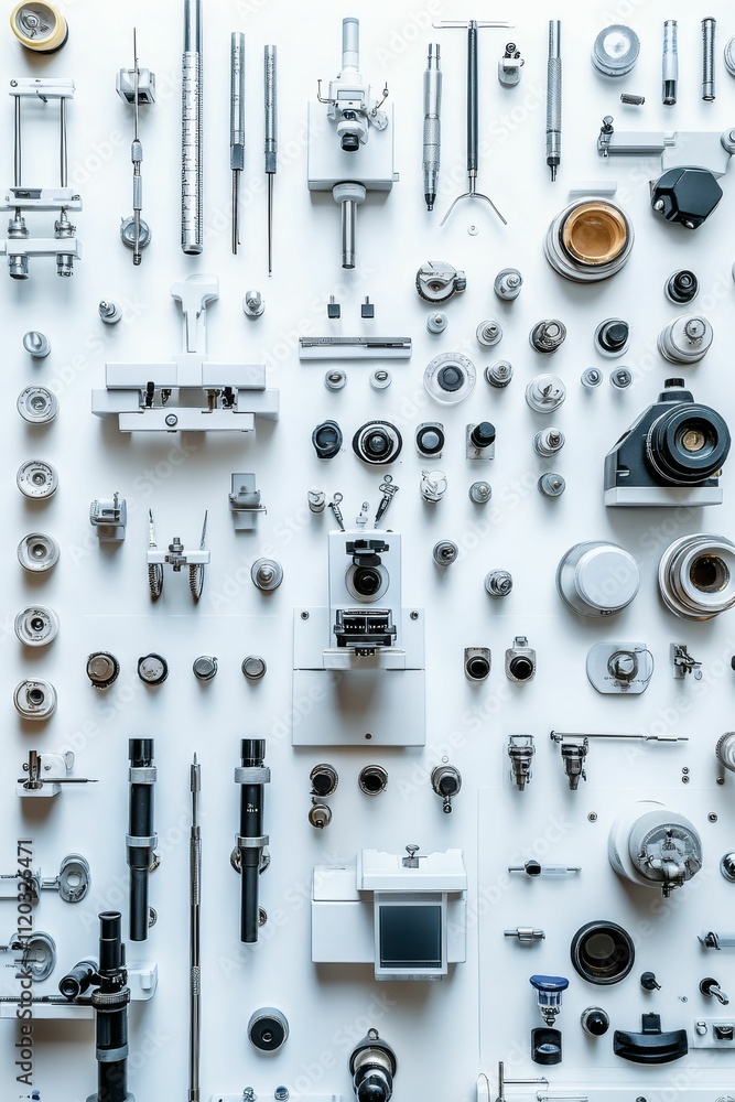 Organized scientific instruments, tools, and equipment. Organized scientific instruments, tools, and equipment.