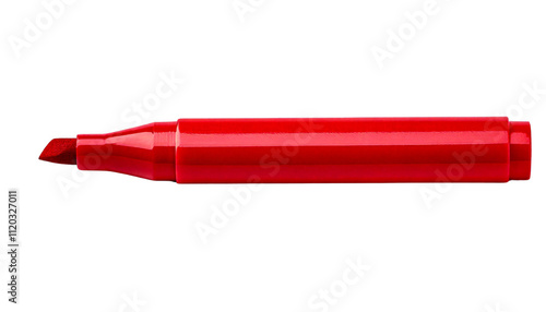 Red Marker For Writting on White Background