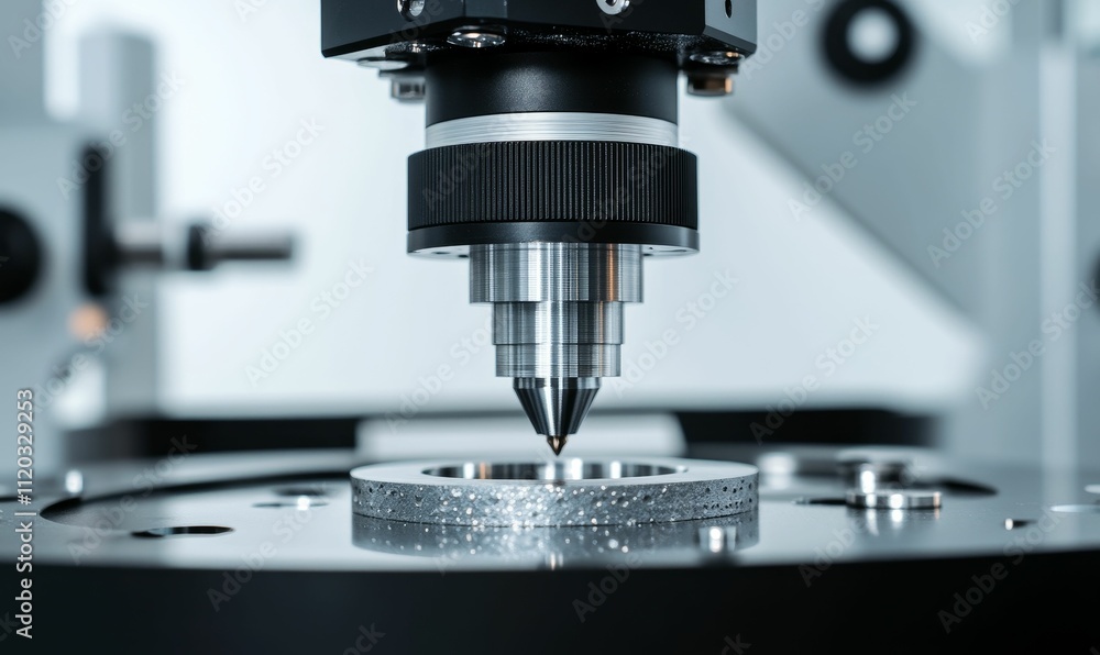 Precision instrument testing material sample. Precision instrument testing material sample.
