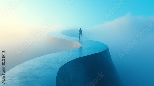 Camino, o concepto de enfocarse en la vida profesional, trayecto o destino a seguir en un futuro próximo