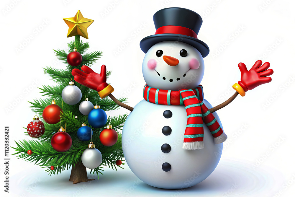 Merry christmas cat celebrating winter holiday Merry christmas cat celebrating winter holiday
