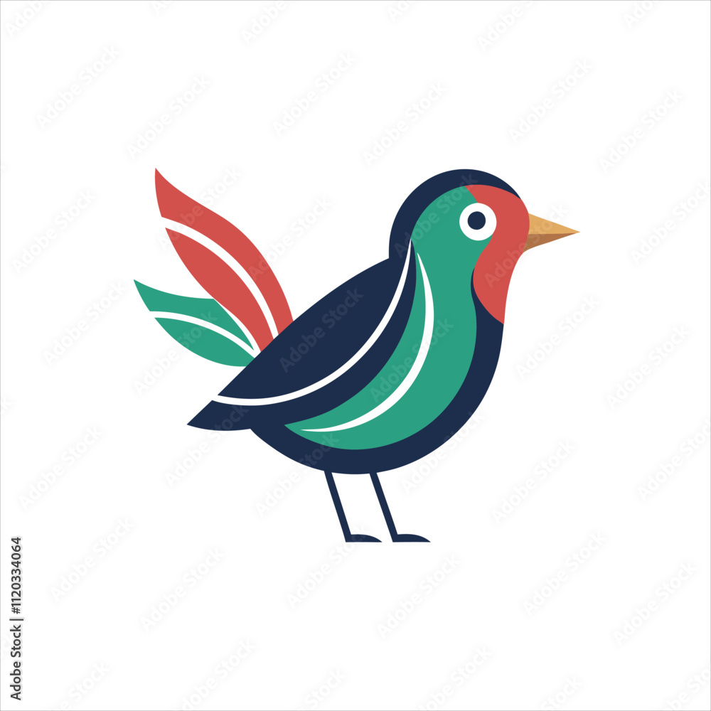 Fototapeta premium Bird Icon vector creative handcrafted design on white background
