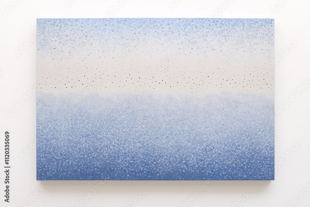 Fototapeta premium abstract canvas featuring a minimalist blue gradient design with soft speckles transitioning from light cream to deep blue tones