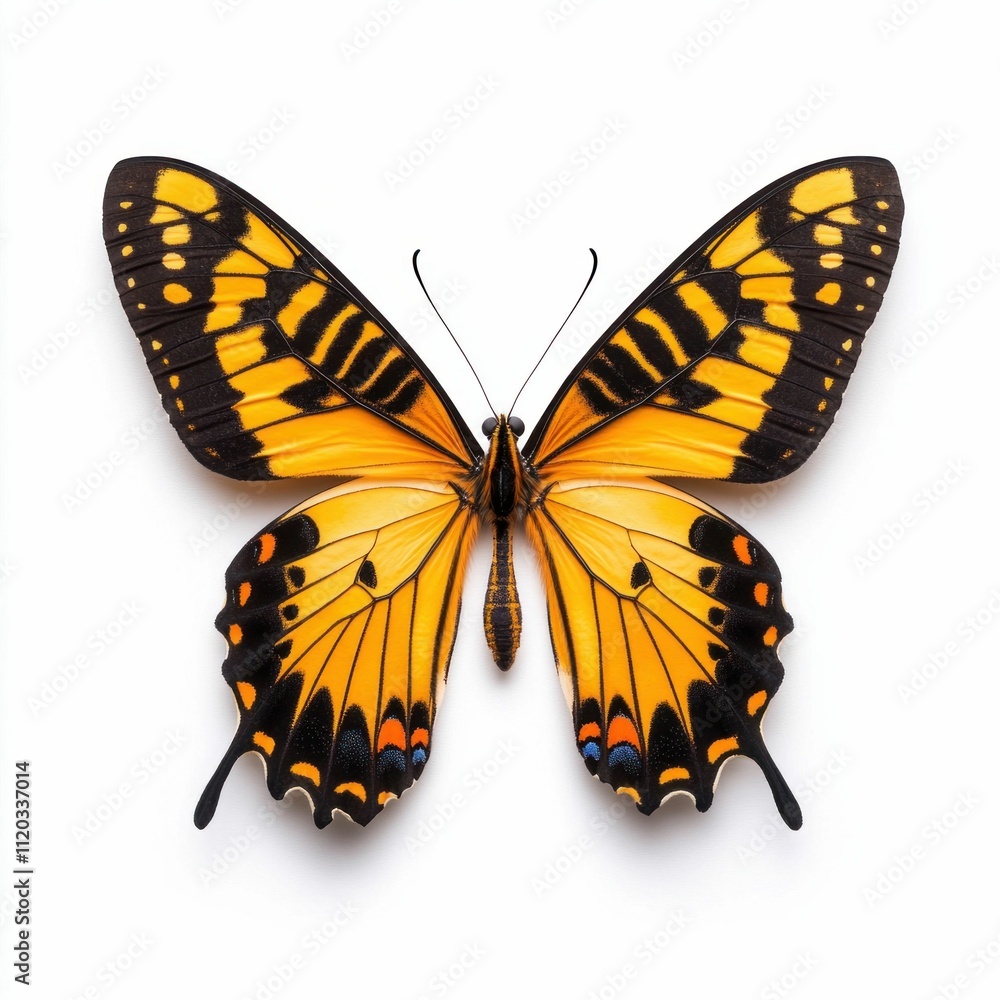 Fototapeta premium Colorful Butterfly Isolated on White Background