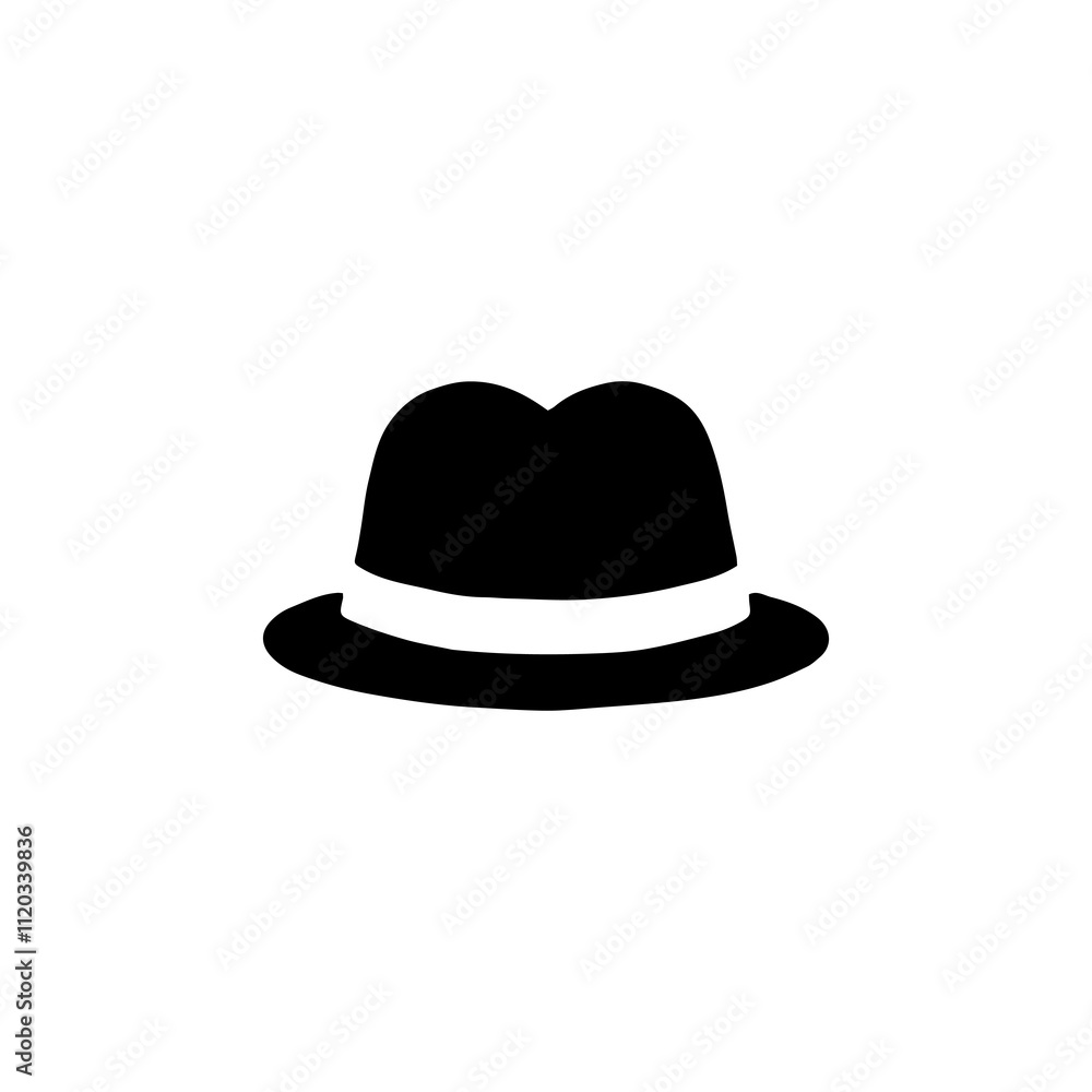 Simple Vector Icon of a man hat – Logo Design Illustration Simple Vector Icon of a man hat – Logo Design Illustration
