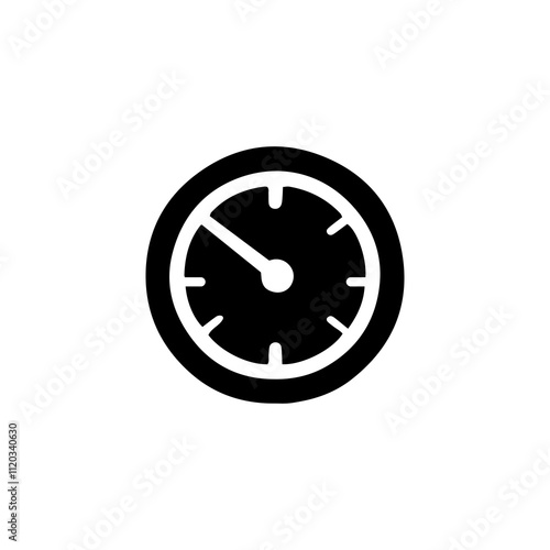 Simple Vector Icon of a speedometer – Logo Design Illustration