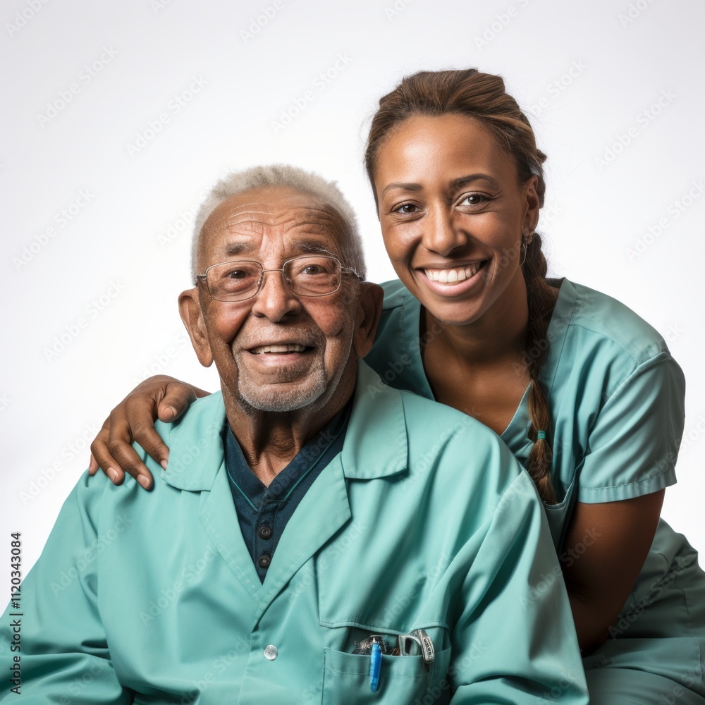 Pareja de médicos, afroamericanos o latinos, orgullosos de su trabajo, dedicación, esfuerzo y experiencia. Pareja de médicos, afroamericanos o latinos, orgullosos de su trabajo, dedicación, esfuerzo y experiencia.