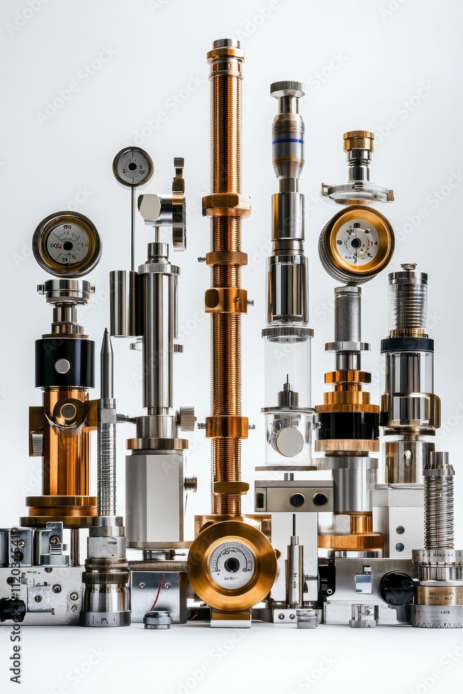 Complex metallic apparatus, precision instruments assembled. Complex metallic apparatus, precision instruments assembled.