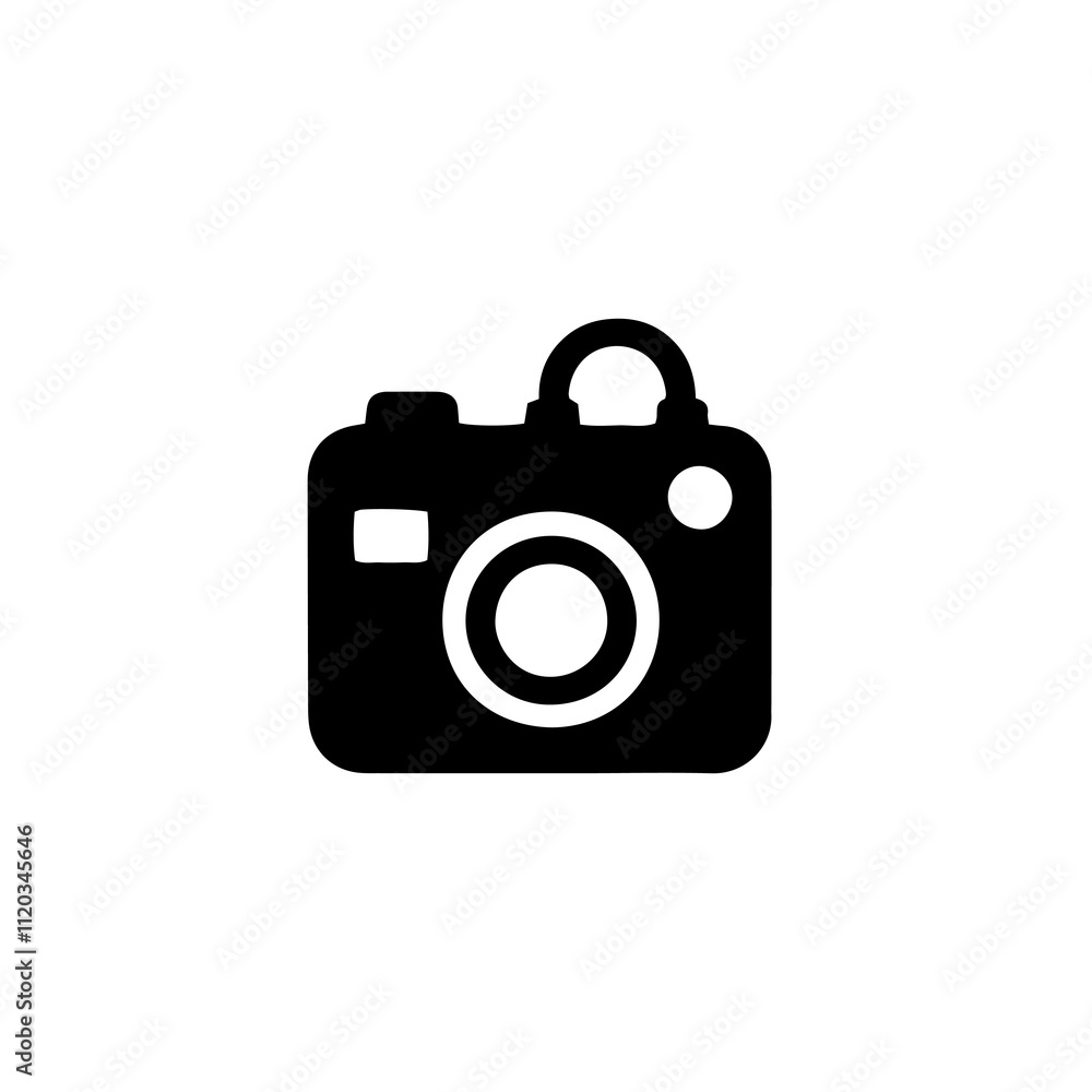 Simple Vector Icon of a Camera – Logo Design Illustration Simple Vector Icon of a Camera – Logo Design Illustration