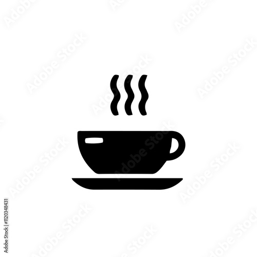 Simple Vector Icon of a coffee mug – Logo Design Illustration