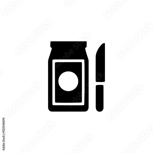 Simple Vector Icon of a bread jam – Logo Design Illustration
