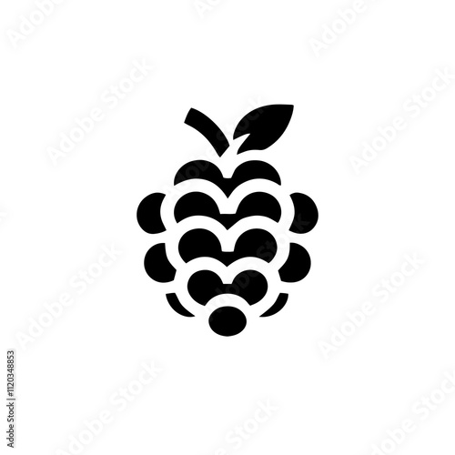 Simple Vector Icon of a wine fruit – Logo Design Illustration