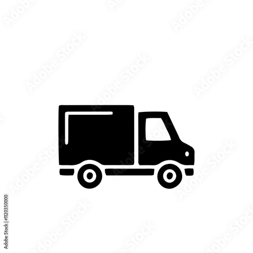 Wallpaper Mural Simple Vector Icon of a food truck – Logo Design Illustration Torontodigital.ca