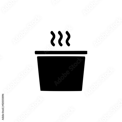 Simple Vector Icon of a instant noodle cup – Logo Design Illustration