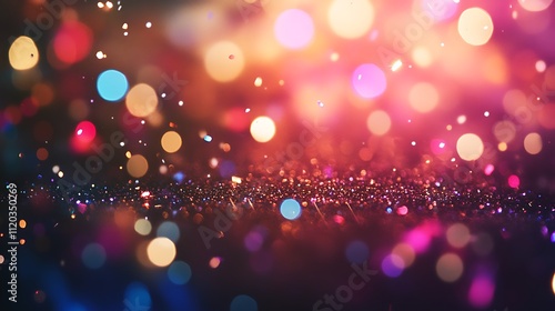 Boxing Day or New Year background with party elements, sparkles, and glare.