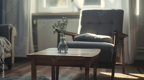 Modern style conceptual interior design 3d illustration