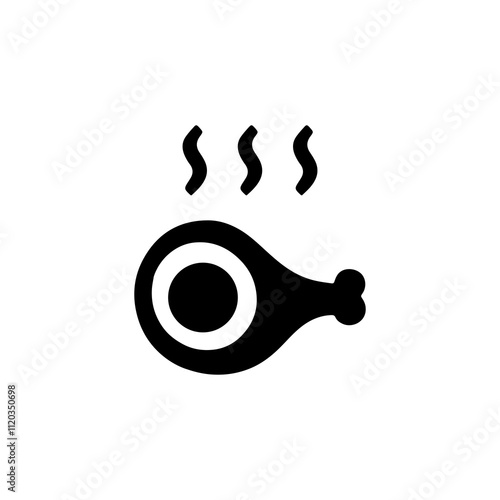 Simple Vector Icon of a chicken thighs – Logo Design Illustration