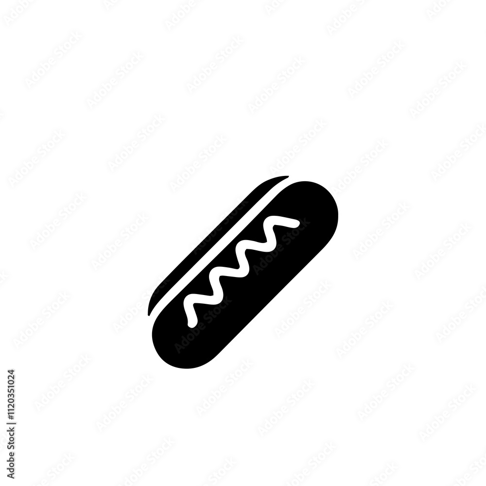 Simple Vector Icon of a sausage – Logo Design Illustration Simple Vector Icon of a sausage – Logo Design Illustration