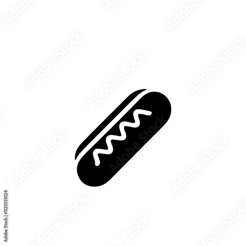 Simple Vector Icon of a sausage – Logo Design Illustration