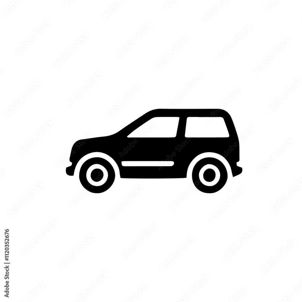 Simple Vector Icon of a car – Logo Design Illustration Simple Vector Icon of a car – Logo Design Illustration