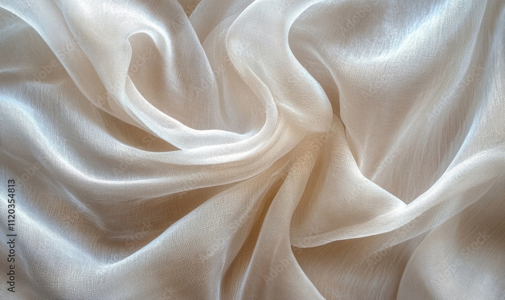 Obraz premium White Silk Background, Generative AI