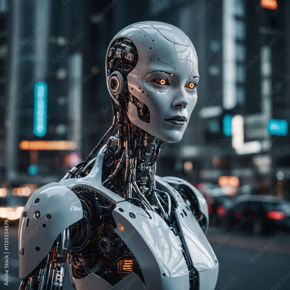 A robotic AI entity controlling the systems of a smart city. A robotic AI entity controlling the systems of a smart city.