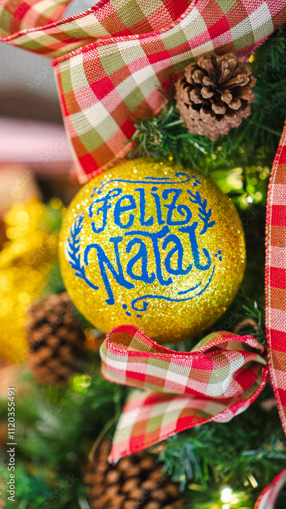 Naklejka premium Christmas tree decoration