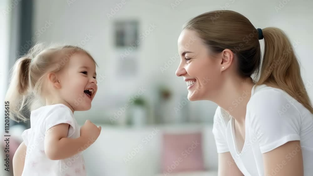 Joyful mother and daughter share a playful shouting moment in bright living room. Mother and daughter express joy through playful shouting in their home. Joyful mother and daughter share a playful shouting moment in bright living room. Mother and daughter express joy through playful shouting in their home.