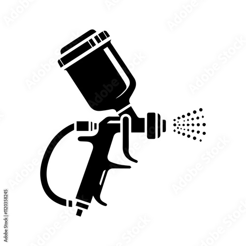 Simple Vector Icon of a  Paint Sprayers – Logo Design Illustration