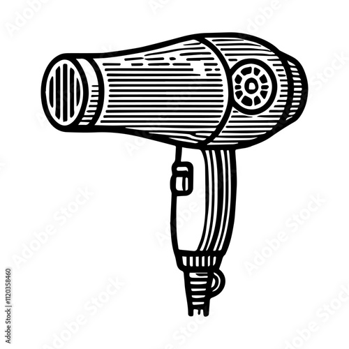 Simple Vector Icon of a Blow Dryers – Logo Design Illustration