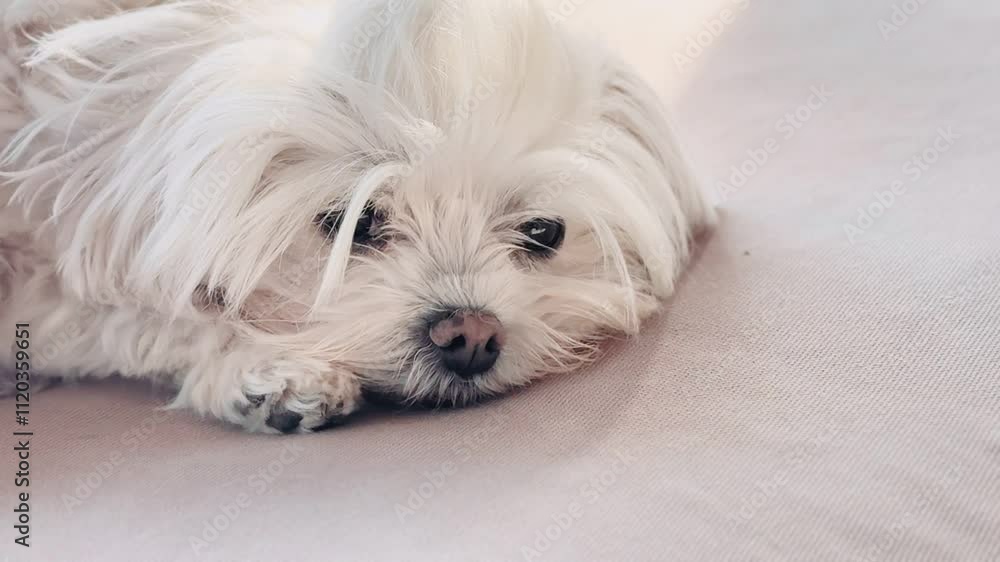 Adorable Dog Dozing Off in a Relaxed Position. Adorable Dog Dozing Off in a Relaxed Position.