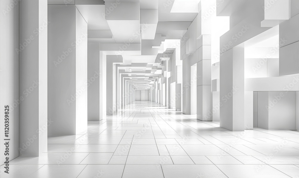 Obraz premium Neon Scene Abstract Background, Generative AI