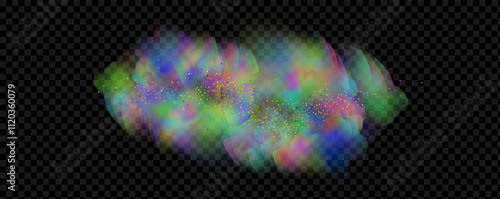 Spicy burst powder. Splashes of red pepper explosion. Overlay effect of chili or paprika spice splatters. Vector realistic illustration of hot, dried spices.