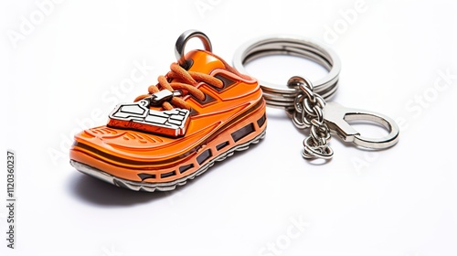 A photo of a fitness-themed keychain