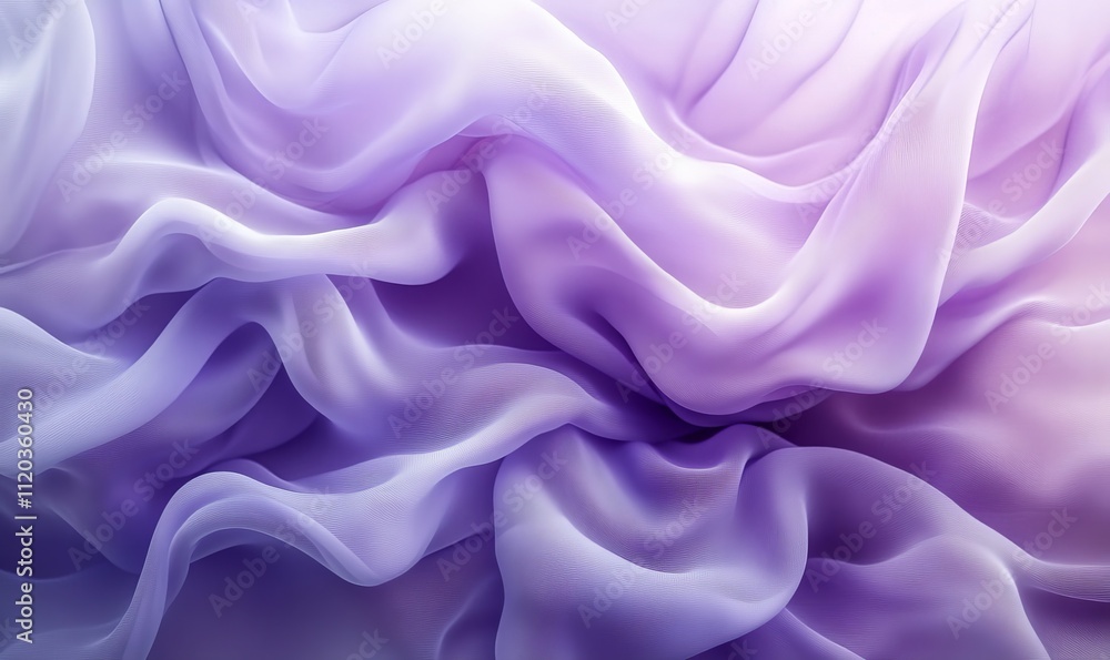 Fototapeta premium Purple Silk Waves Background, Generative AI